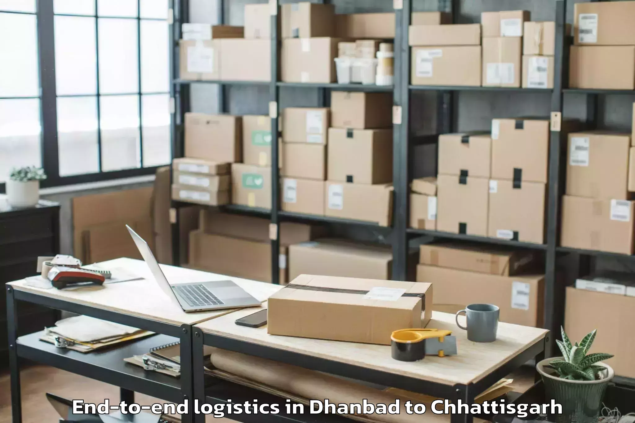 Affordable Dhanbad to Patan Durg End To End Logistics